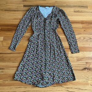 GHOST London Micro Floral Button Front Mini Dress XXS